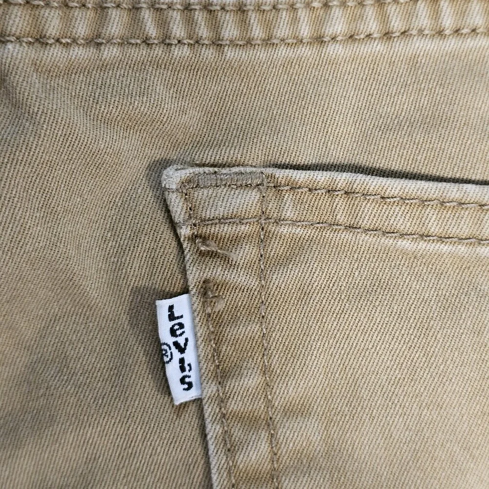 Levi's 541 Athletic Taper Pants Mens 38x32 Tan Khaki Stretch Denim Pants